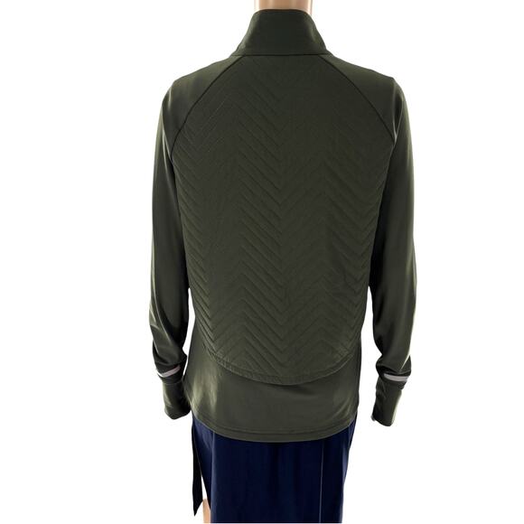 Sweaty Betty Mountain Green Fast Track Padded Zip Up Running Jacket - Picture 8 of 12